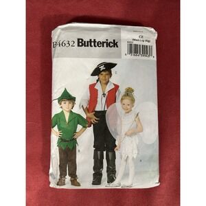Butterick Sewing Pattern B4632 Peter Pan Pirate Tinkerbell‎ Halloween Costumes